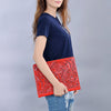 ADBG1232 American Darling Western Hand-Tooled Leather Portfolio Bag - Floral Carved Genuine Leather Case