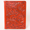 ADBG1232 American Darling Western Hand-Tooled Leather Portfolio Bag - Floral Carved Genuine Leather Case