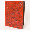 ADBG1232 American Darling Western Hand-Tooled Leather Portfolio Bag - Floral Carved Genuine Leather Case