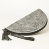 ADBG1233 American Darling Hand-Tooled Western Leather Taco Bag - Genuine Floral Carved Designer Wristlet