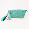 ADBG1234 American Darling Hand-Tooled Western Leather Wristlet Bag - Genuine Floral Carved Women Clutch
