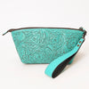 ADBG1234 American Darling Hand-Tooled Western Leather Wristlet Bag - Genuine Floral Carved Women Clutch