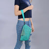 ADBG1234 American Darling Hand-Tooled Western Leather Wristlet Bag - Genuine Floral Carved Women Clutch