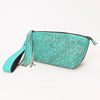 ADBG1234 American Darling Hand-Tooled Western Leather Wristlet Bag - Genuine Floral Carved Women Clutch