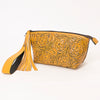 ADBG1234 American Darling Hand-Tooled Western Leather Wristlet Bag - Genuine Floral Carved Women Clutch