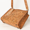 ADBG1235 American Darling Hand-Tooled Western Leather Crossbody Bag - Genuine Floral Carved Artisan Purse