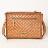 ADBG1235 American Darling Hand-Tooled Western Leather Crossbody Bag - Genuine Floral Carved Artisan Purse