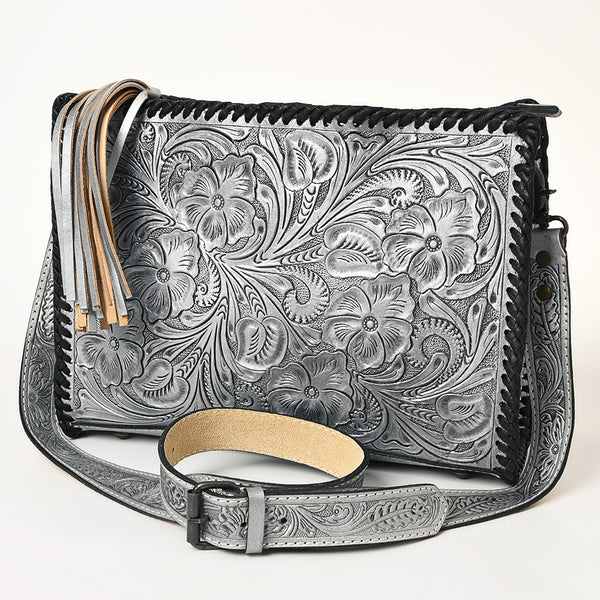 ADBG1235 American Darling Hand-Tooled Western Leather Crossbody Bag - Genuine Floral Carved Artisan Purse