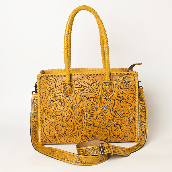 ADBG1131 American Darling Hand Tooled Leather Tote Bag -Western Floral Carved Purse