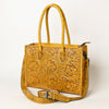 ADBG1131 American Darling Hand Tooled Leather Tote Bag -Western Floral Carved Purse