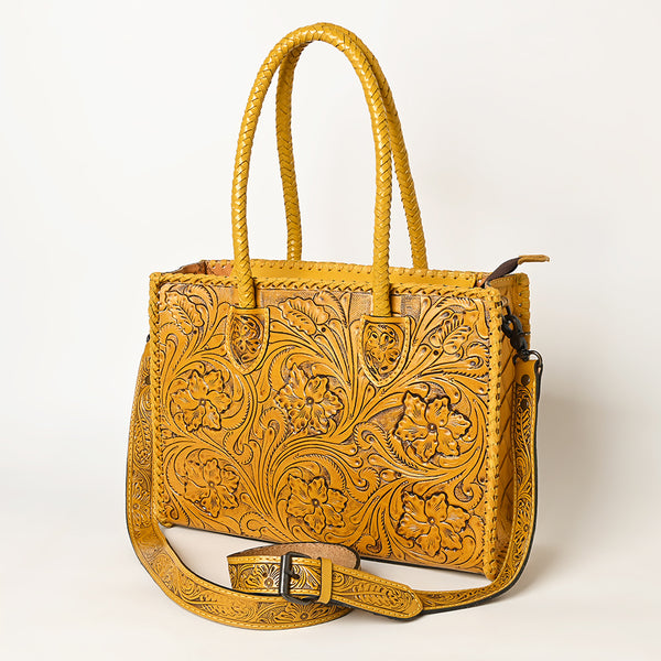 ADBG1131 American Darling Hand Tooled Leather Tote Bag -Western Floral Carved Purse