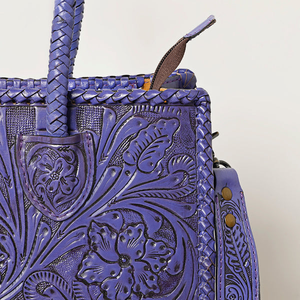 ADBG1131 American Darling Hand Tooled Leather Tote Bag -Western Floral Carved Purse