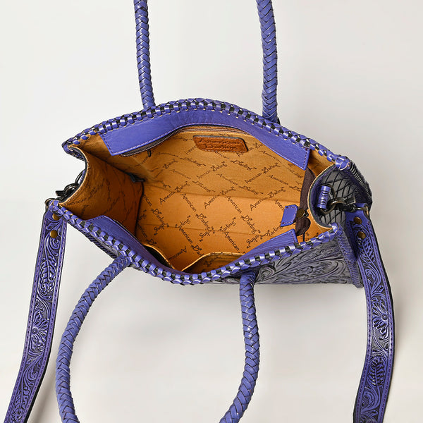ADBG1131 American Darling Hand Tooled Leather Tote Bag -Western Floral Carved Purse