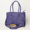 ADBG1131 American Darling Hand Tooled Leather Tote Bag -Western Floral Carved Purse