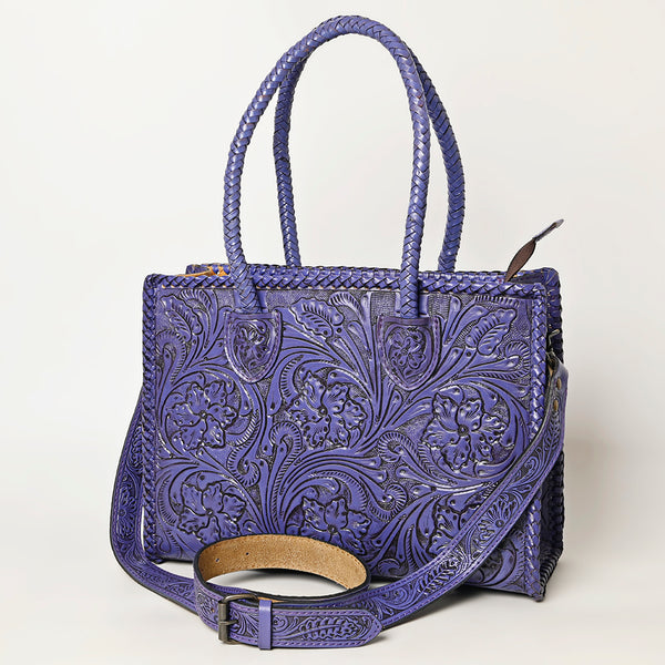 ADBG1131 American Darling Hand Tooled Leather Tote Bag -Western Floral Carved Purse