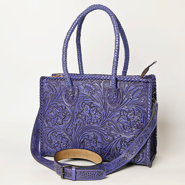ADBG1131 American Darling Hand Tooled Leather Tote Bag -Western Floral Carved Purse