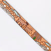 LC-ADBLF163 Tooled Leather Western Belt - Deer & Wilderness Landscape