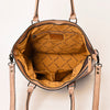 ADBG1246 American Darling Western Hand-Tooled Leather Tote Bag Genuine Floral Carved Tote