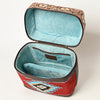 ADBGA427 American Darling Hand Tooled Leather & Saddle Blanket Western Jewelry Case