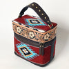 ADBGA427 American Darling Hand Tooled Leather & Saddle Blanket Western Jewelry Case