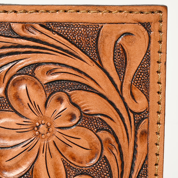 ADBGA428 American Darling Floral Hand Tooled Leather Western Long Wallet
