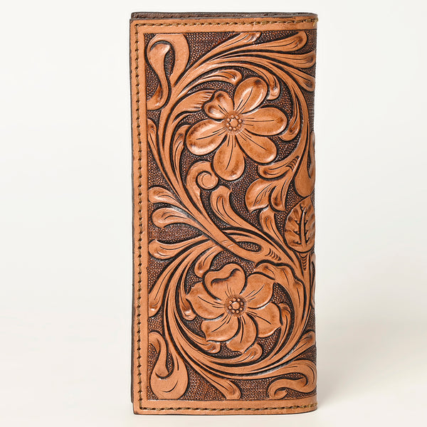 ADBGA428 American Darling Floral Hand Tooled Leather Western Long Wallet
