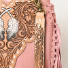 ADBGA431 American Darling Suede Fringe Hand Tooled Leather Large Cross body Bag
