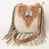 ADBGA431 American Darling Suede Fringe Hand Tooled Leather Large Cross body Bag