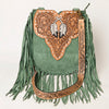 ADBGA431 American Darling Suede Fringe Hand Tooled Leather Large Cross body Bag