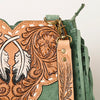 ADBGA431 American Darling Suede Fringe Hand Tooled Leather Large Cross body Bag