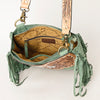 ADBGA431 American Darling Suede Fringe Hand Tooled Leather Large Cross body Bag