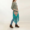 ADBGA431 American Darling Suede Fringe Hand Tooled Leather Large Cross body Bag