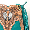 ADBGA431 American Darling Suede Fringe Hand Tooled Leather Large Cross body Bag