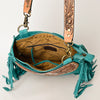 ADBGA431 American Darling Suede Fringe Hand Tooled Leather Large Cross body Bag