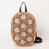 ADBGA432 American Darling Hand Tooled Floral Carved Leather Sling Bag Western Purse