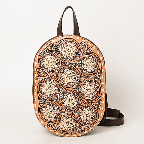 ADBGA432 American Darling Hand Tooled Floral Carved Leather Sling Bag Western Purse