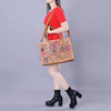 ADBG235 American Darling Western Leather Tote Bag - Hand Tooled Floral Carved Braided Purse