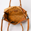 ADBG235 American Darling Western Leather Tote Bag - Hand Tooled Floral Carved Braided Purse