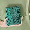 ADBG1248 American Darling Western Genuine Leather Crocodile Embossed Wallet Bag -Compact Women Handmade Wallet