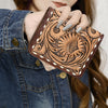 ADBG1249 American Darling Hand-Tooled Western Leather Wallet Bag -Floral Carved Genuine Leather Women Wallet