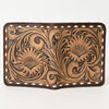 ADBG1249 American Darling Hand-Tooled Western Leather Wallet Bag -Floral Carved Genuine Leather Women Wallet