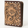 ADBG1249 American Darling Hand-Tooled Western Leather Wallet Bag -Floral Carved Genuine Leather Women Wallet