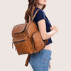 ADBG1250 American Darling Crocodile Embossed Leather Backpack -Western Travel Bag
