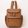 ADBG1250 American Darling Crocodile Embossed Leather Backpack -Western Travel Bag
