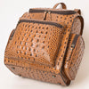 ADBG1250 American Darling Crocodile Embossed Leather Backpack -Western Travel Bag