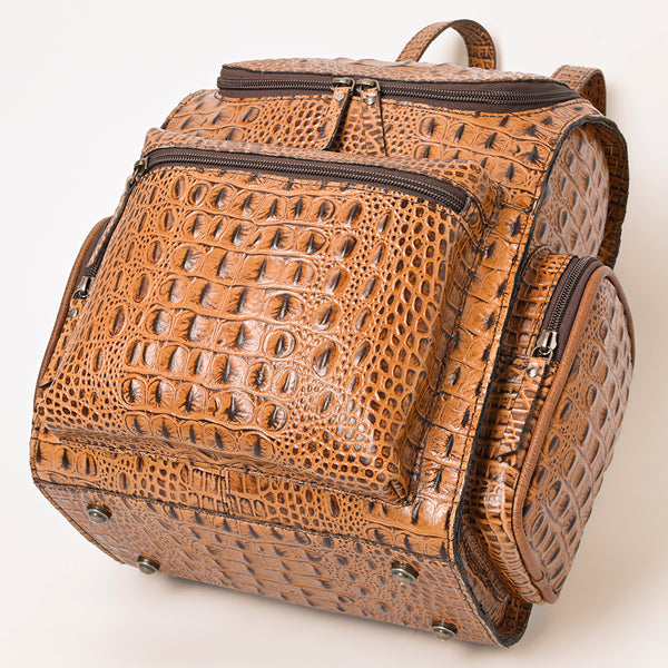 ADBG1250 American Darling Crocodile Embossed Leather Backpack -Western Travel Bag