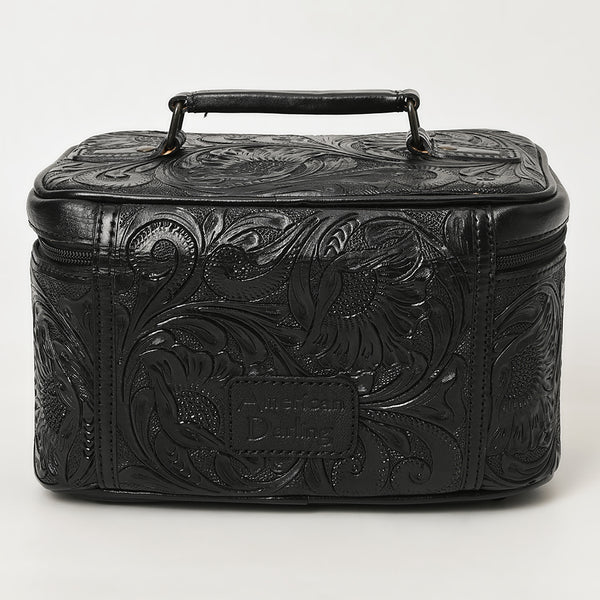 ADBG1251 American Darling Hand Tooled Leather Jewelry Case -Western Travel Bag