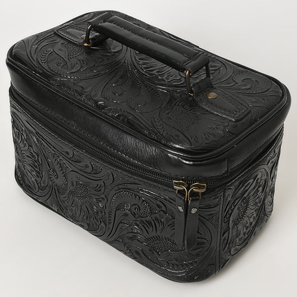 ADBG1251 American Darling Hand Tooled Leather Jewelry Case -Western Travel Bag