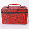 ADBG1251 American Darling Hand Tooled Leather Jewelry Case -Western Travel Bag