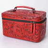ADBG1251 American Darling Hand Tooled Leather Jewelry Case -Western Travel Bag